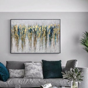 Soggiorno dipinto a mano Soggiorno Arte Cornici in legno Abstract Oil Canvas Pittura