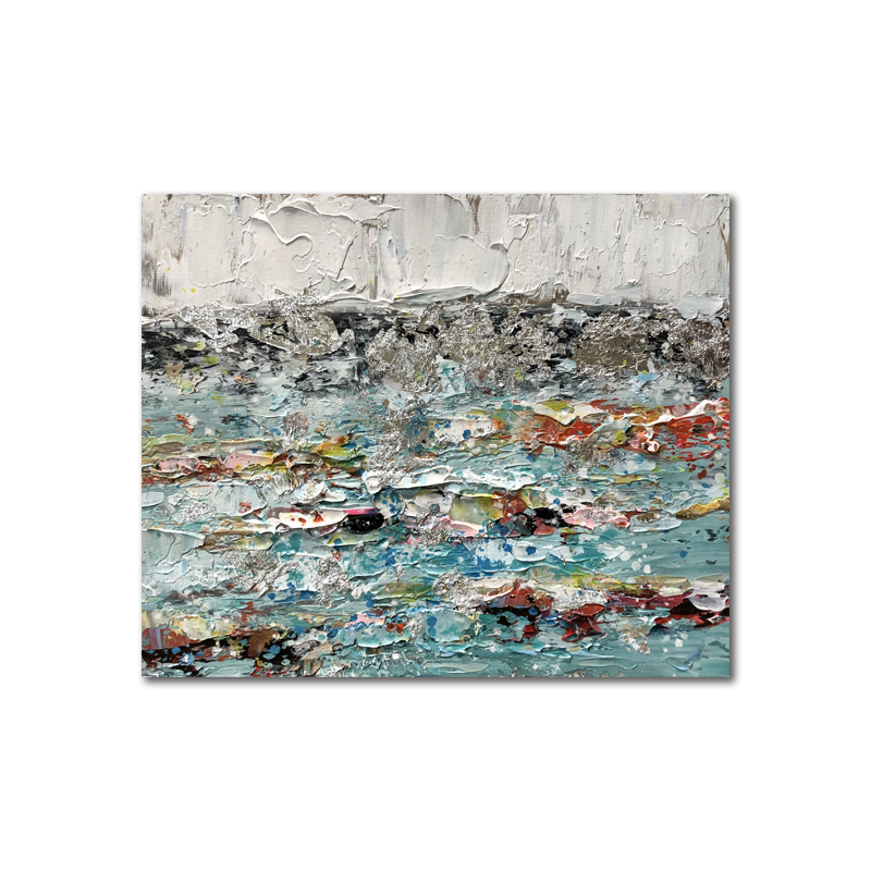Abstract Art Tessuto Tessuto Telaio Tela Pura dipinta a mano Altro immagine di pittura a olio d\'arte